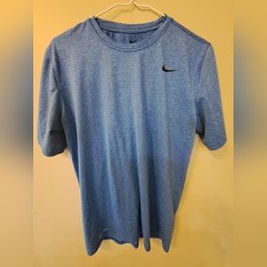 Nike Dri Fit Blank Blue Men's T-Shirt Size Medium